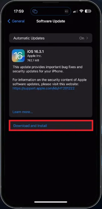 iphone software update