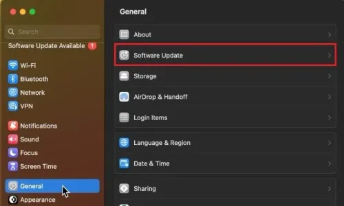 System Settings > General > Software Update