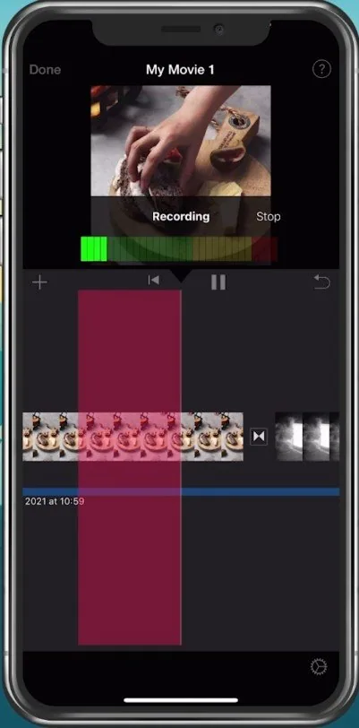 Place and edit the voiceover audio file