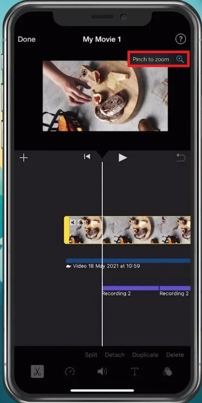Pich to zoom to correct the aspect ratio of your video