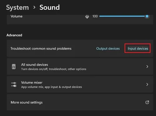 Windows Settings > System > Sound