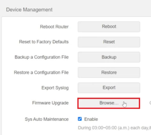 router update