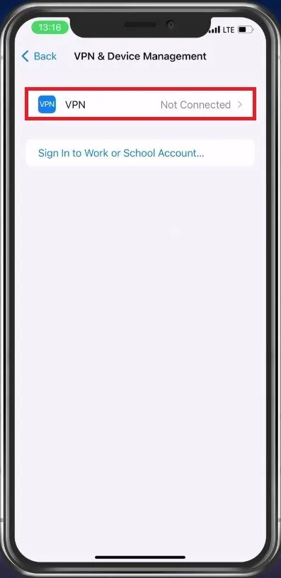 Disconnect VPN