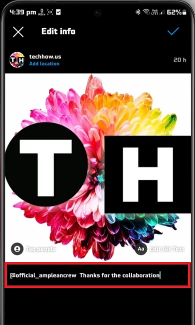 edit your post description