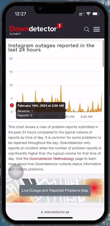 instagram outage report