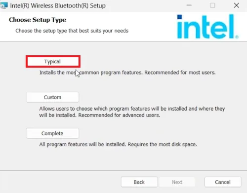 bluetooth installation type