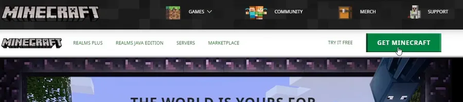 minecraft homepage