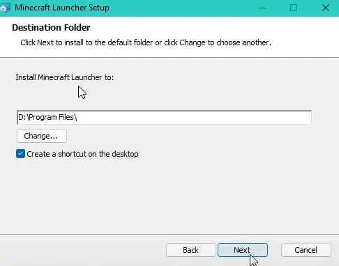 Install the Minecraft launcher
