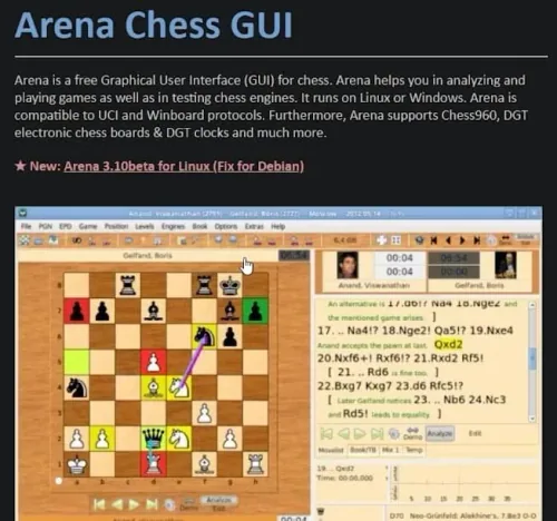 install arena chess GUI
