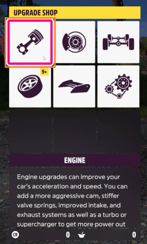engine upgrade shop