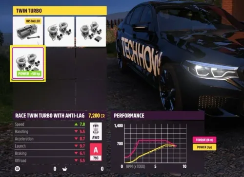 twin turbo in forza horizon 5