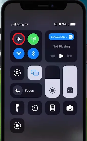 toggle airplane mode