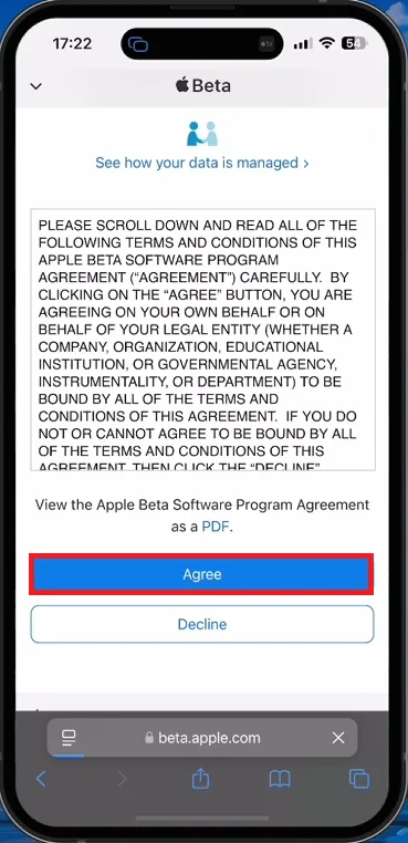 apple beta license