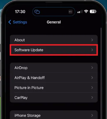 software update