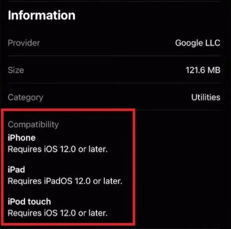 App Store > Malfunctioning App > Compatibility