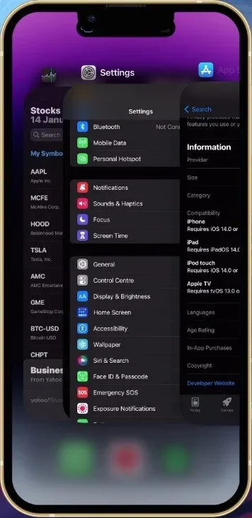 Close all apps running on your device