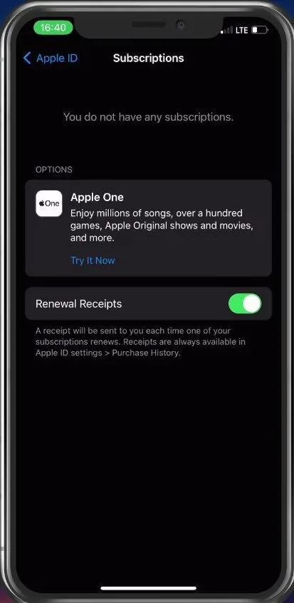 iPhone Settings > Apple ID > Subscriptions