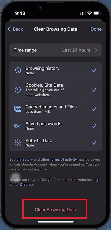 clear chrome cache
