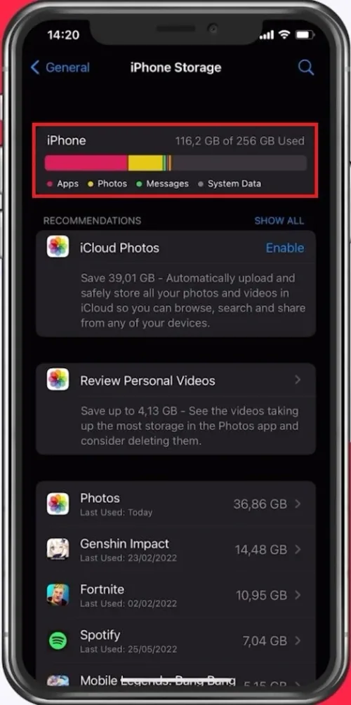 It might take a couple of seconds to load, especially when your storage is almost…