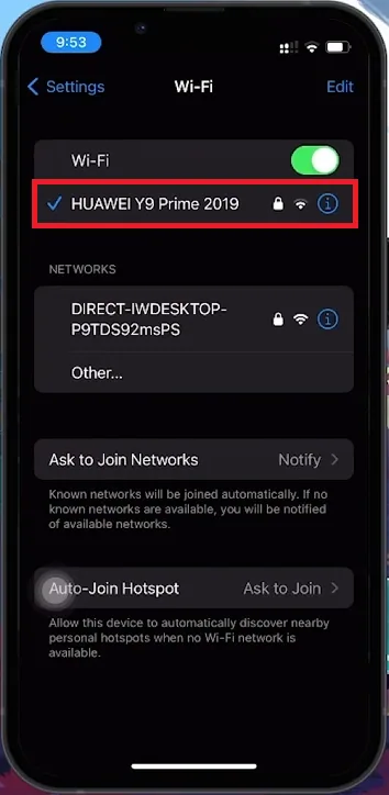 reconnect network connection