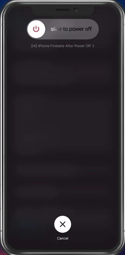 Restart iOS device