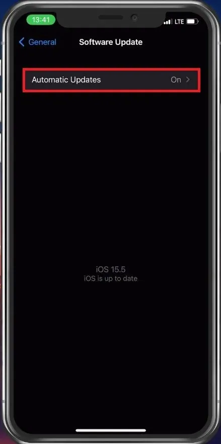 iPhone Settings > General > Software Update