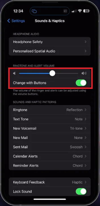 iphone sounds and haptics