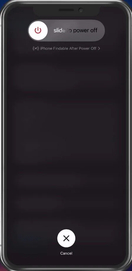 Restart iOS device