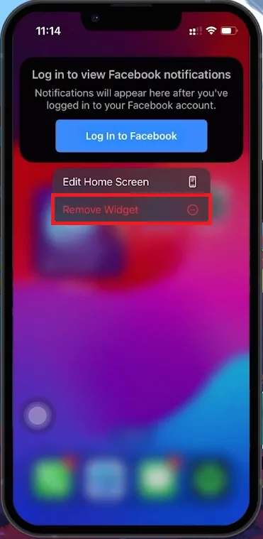 remove widget