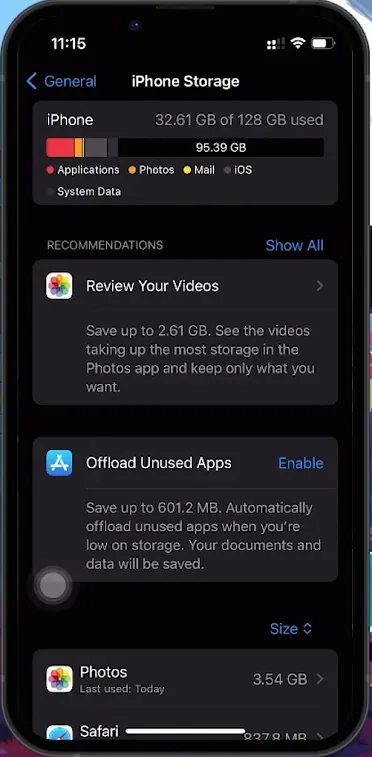 device storage