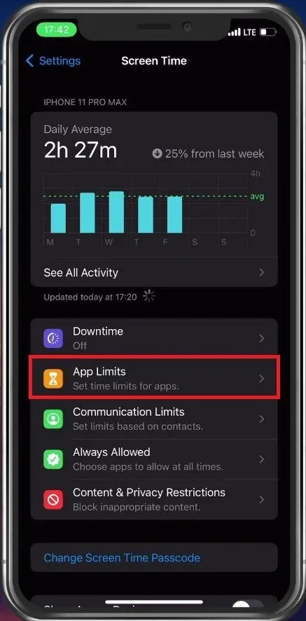 Set an App Limit