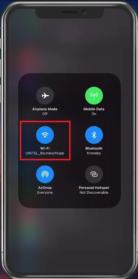 Connect iPhone to WiFi