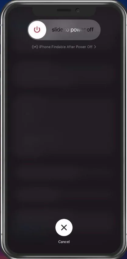 Restart iOS device