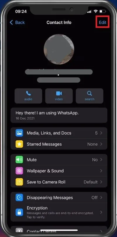 Edit Contact Information