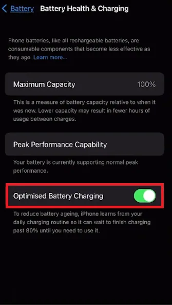optimized battery charging