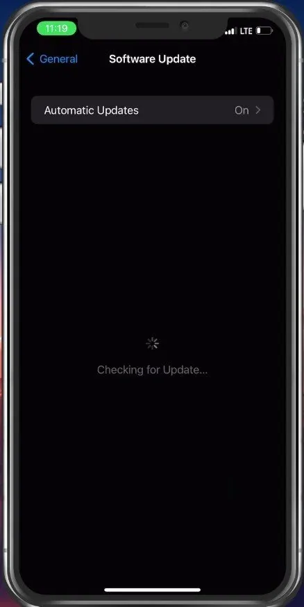 iPhone Settings > General > Software Update