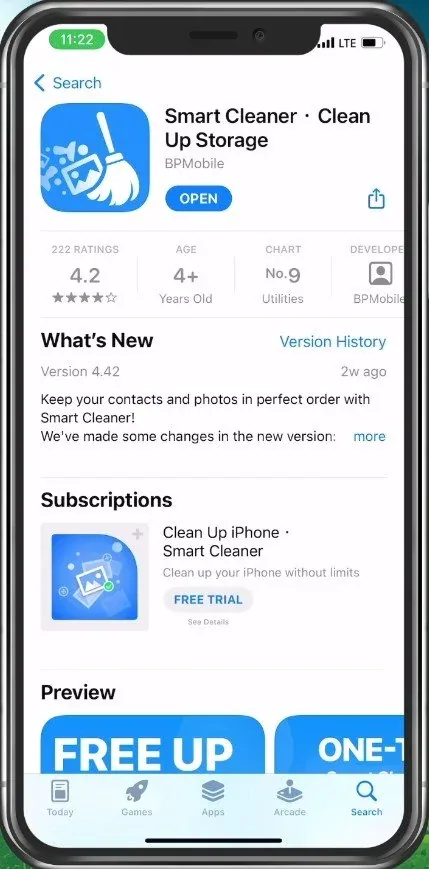 App Store > Smart Cleaner
