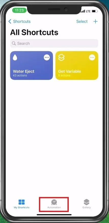 Shortcuts > Automation
