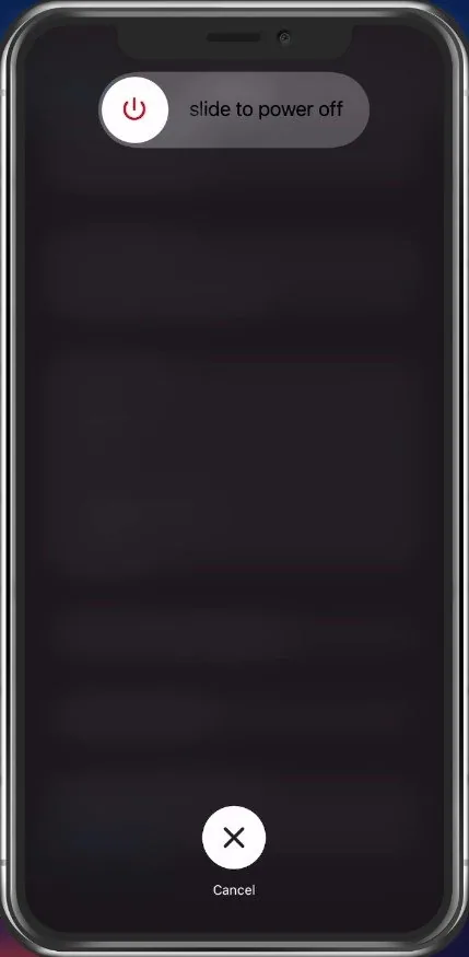 Restart iOS device