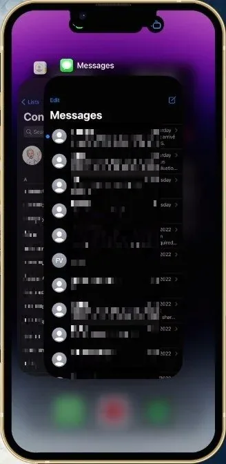 Restart Messages App