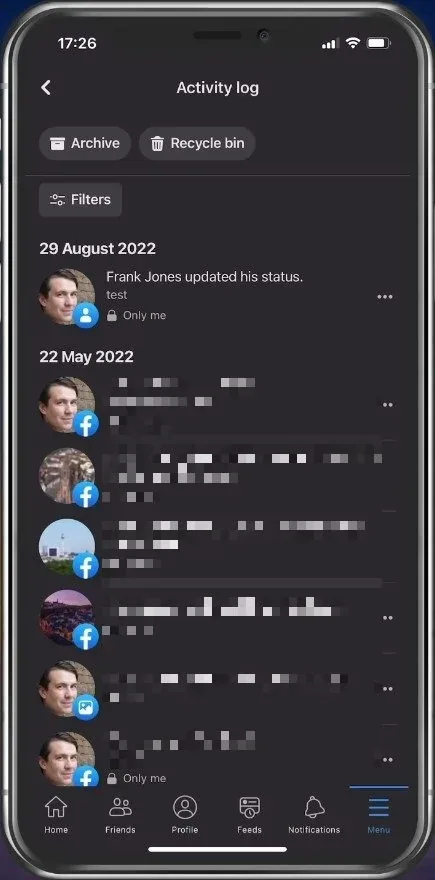 This will allow you to preview your public, private, archived, and deleted posts…