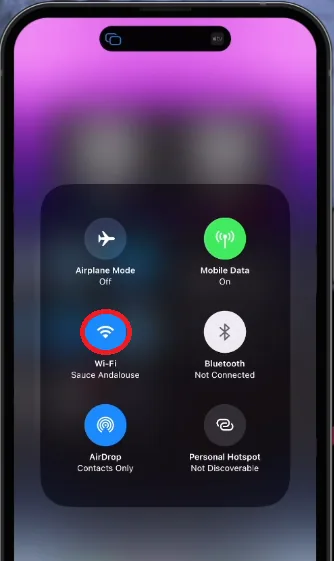 switch iphone network connection