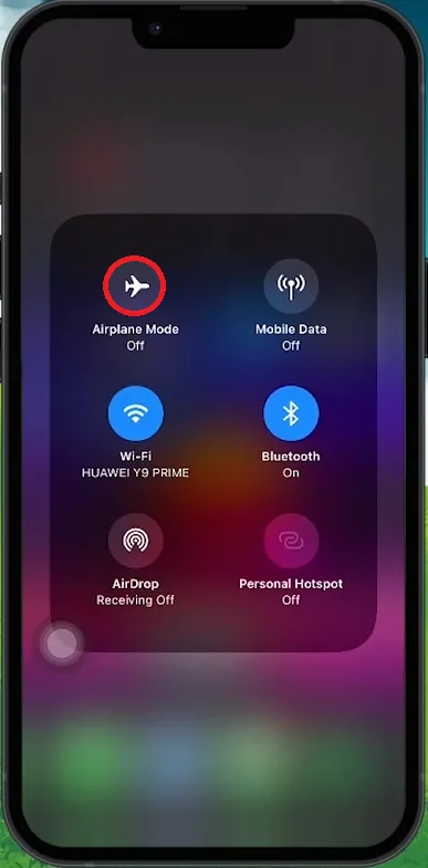toggle airplane mode