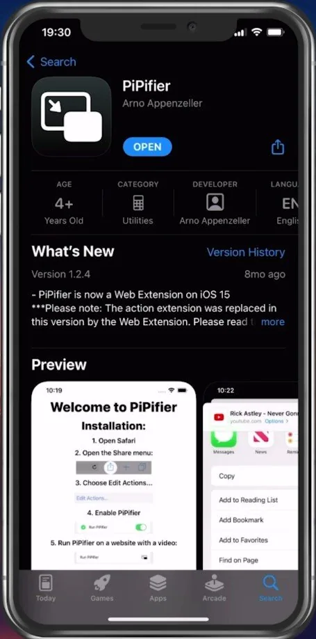 Download the PiPifier app