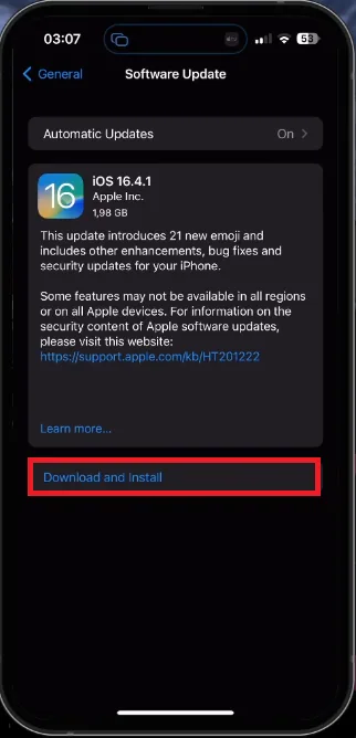iphone software update
