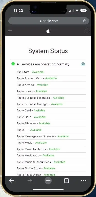 Apple System Status