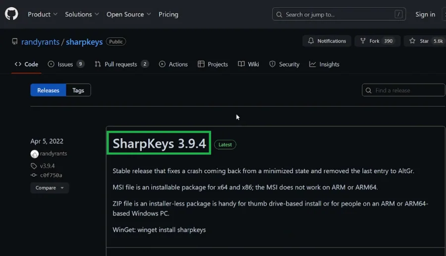 install sharpkeys