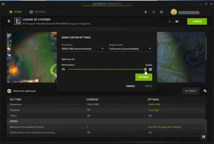 geforce experience league of legends optimize.jpg