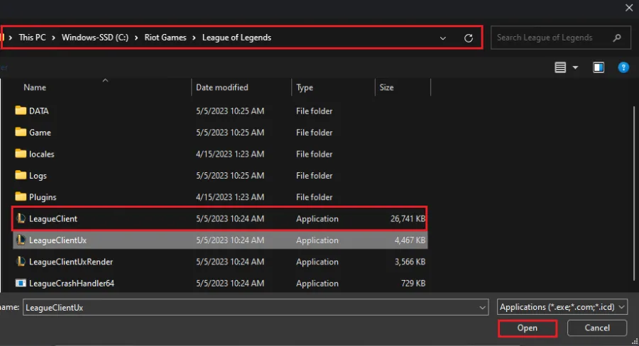 find the league of legends process