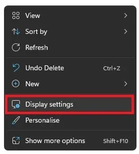Windows Display Settings